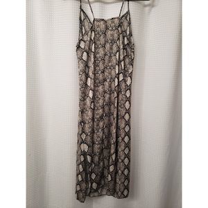 See You Monday LA Womens Midi Slip Dress Size Medium Snake Skin Pattern Summer